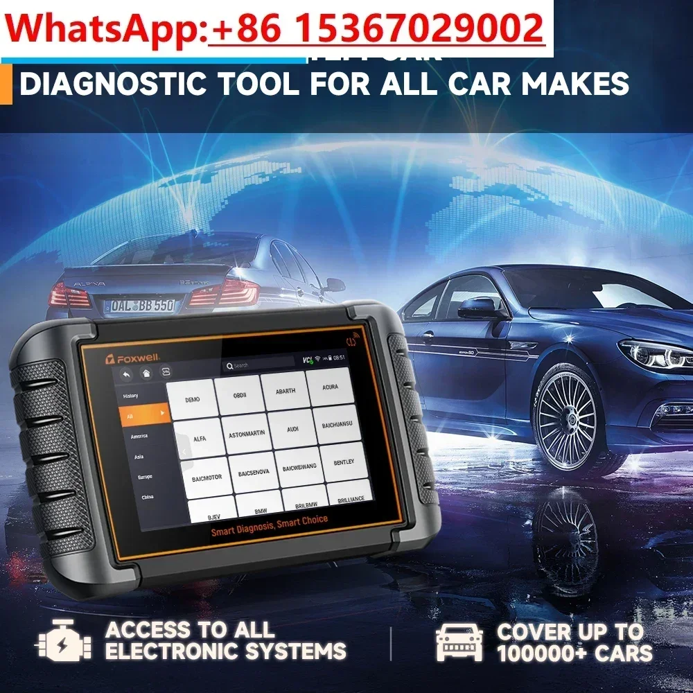 Foxwell NT809TS OBD2 BluetoothAutomotive Scanner TPMS Programmring Bi-Directional Test All System 30+ Reset Car Diagnostic Tools