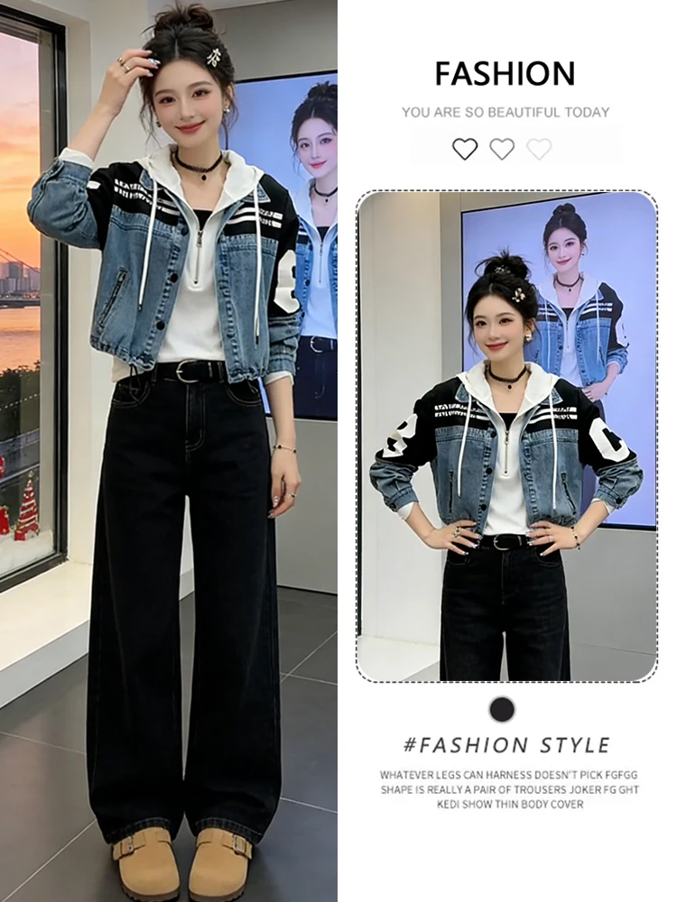 

Весна-Осень 2026: Новая корейская куртка с принтом и вставками, дизайнерский топ с завязками, модное женское пальто