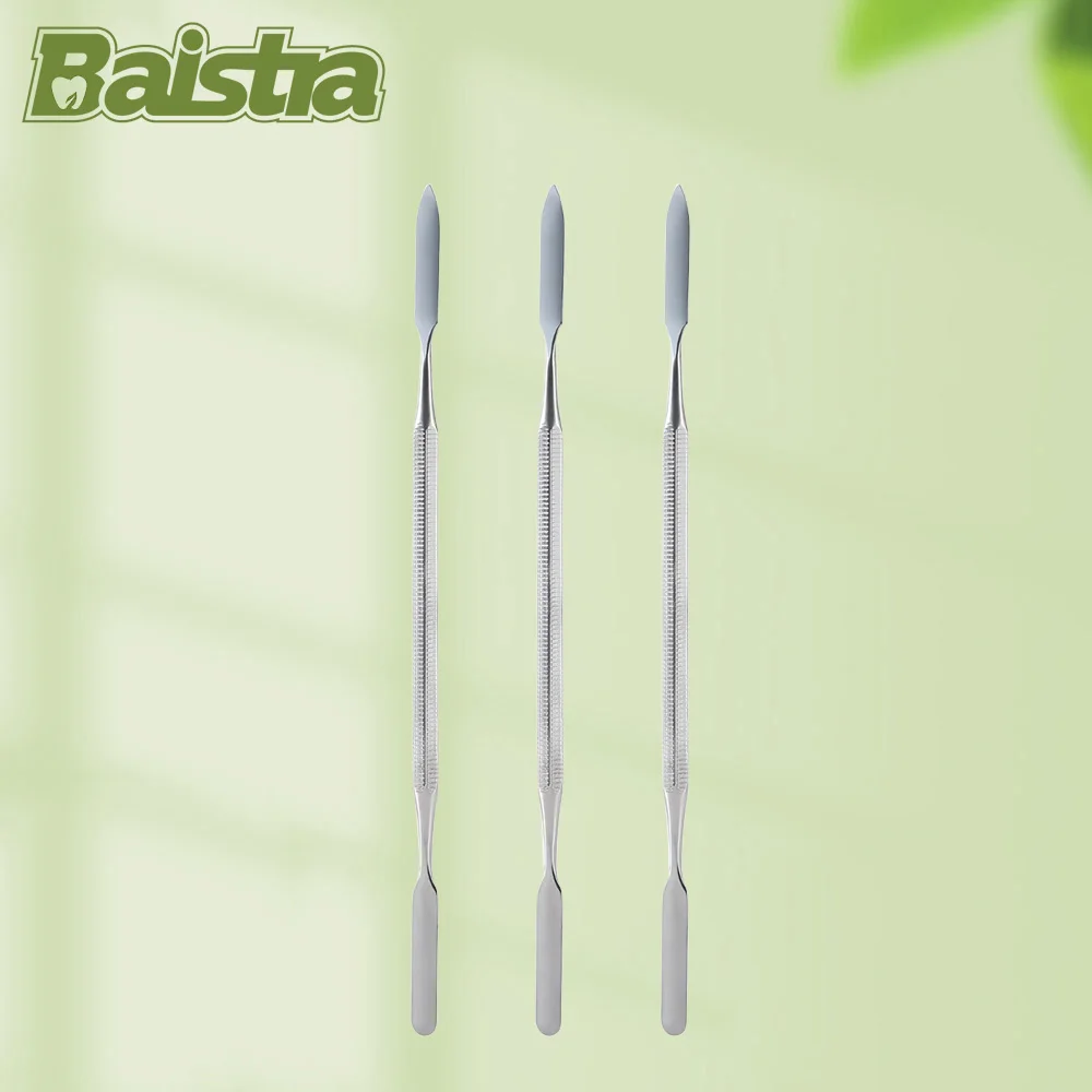 3 Pcs/Pack BAISTRA Dental Stainless Steel Mixing Spatula Tool Dental Mixing Stick Color Tools