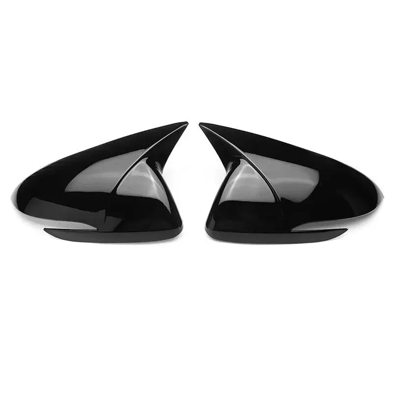 Rear View Mirror Cover For Hyundai Accent Solaris I30 2017-2022 OX Horn Rearview Car Caps Shell Trim Carbon Fiber Look Exterior