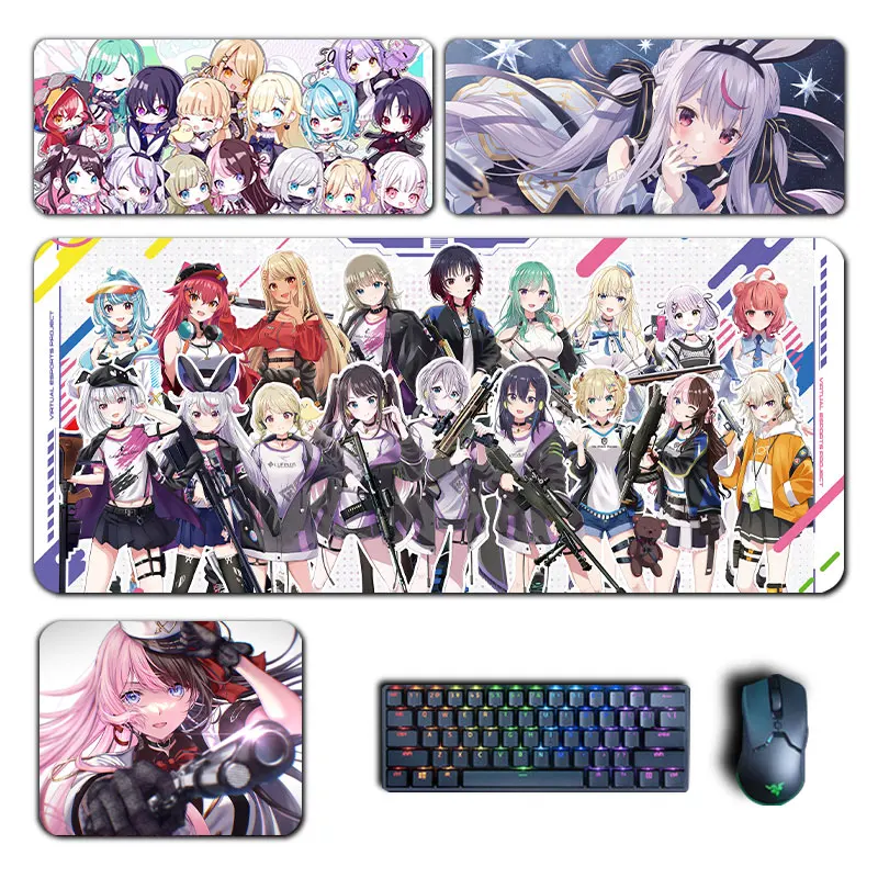 VSPO Mouse Pad VTuber Virtual YouTuber Large Mousepad Vtb Computer Keyboard XXL Padding Anime Pc Gaming Accessories Desk Mat