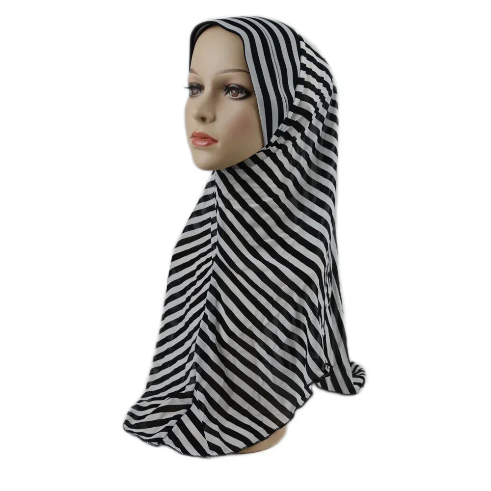 Muslim Women Hijab Print One Piece Amira Head Scarf Wrap Turban Islamic Headscarf Pull On Ready Made To Wear Niqab Shawl Caps