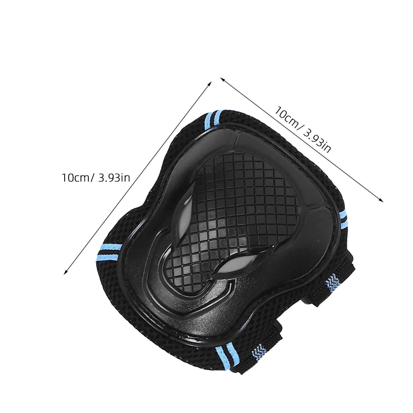 مجموعة واحدة من أدوات حماية مضادة للسقوط للأيدي والركبتين والمرفقين ولوح التزلج المتين وركوب الدراجات والرياضات الخارجية معدات الحماية باللون الأسود والأزرق