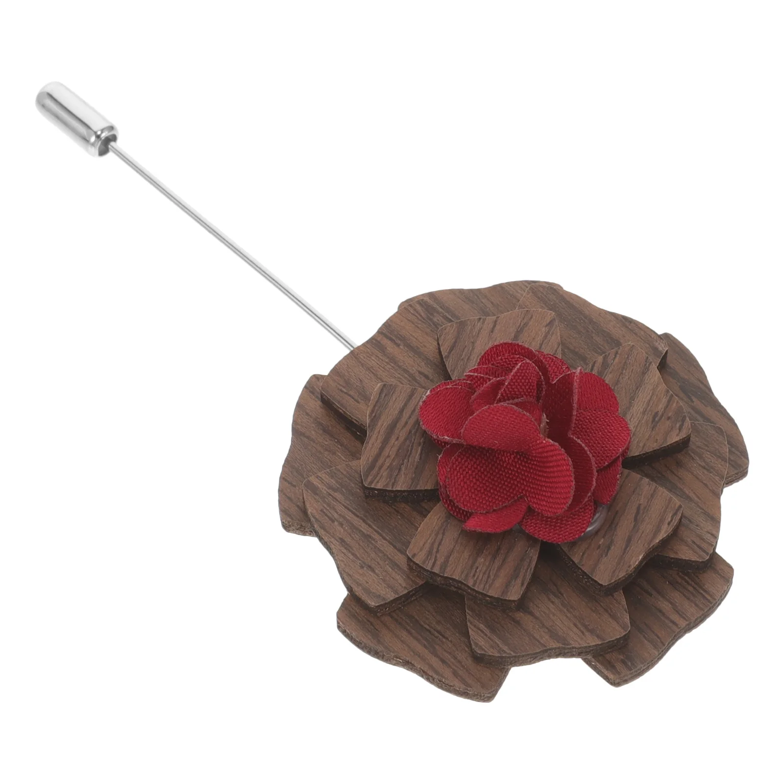 Pin de solapa Floral de madera, broche decorativo, Pin en el ojal para hombres y mujeres, traje, fiesta de boda, accesorio elegante, ojal para hombres