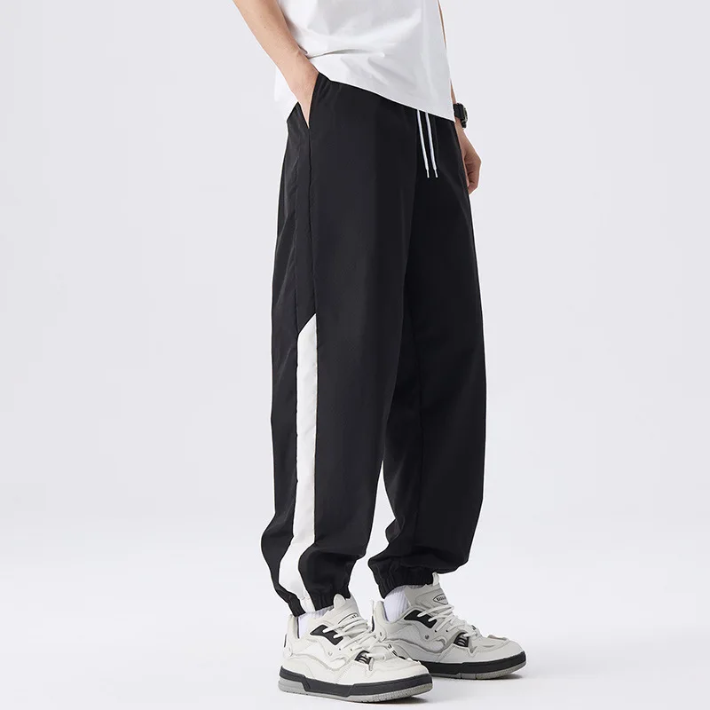 

Qui Dry Casual Pants Men's plus Size Patchwork Color Blo Spring 2026 Spor Loose Fit Polyester Fiber Military een