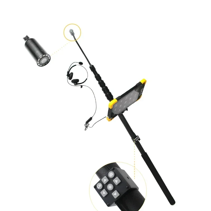 

5 м столб из углеродного волокна 10,1 дюйма сенсорный диаметр 23 мм змеиная трубка 4K Wi-Fi детектор жизни