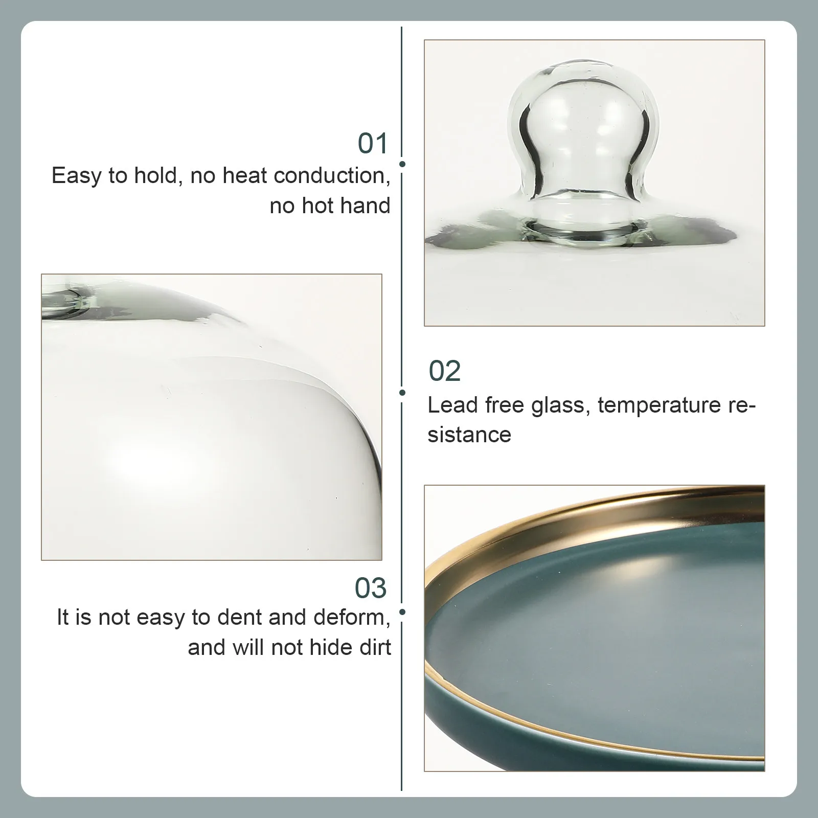 

1Set Cake Bread Sampling Plate Ceramic Dessert Tray Glass Cover Food Storage Tray Fruit Dish Snack Plate Tableware