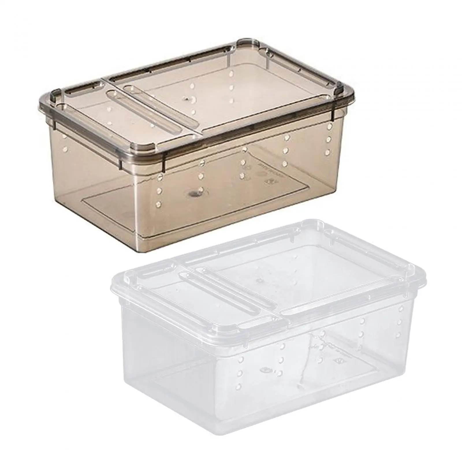 Reptile Feeding Box Hatching Case Rectangle 12.5x19x7.5cm Animal Habitat Cage Reptile Terrarium for Snails Snake Scorpions - view 3