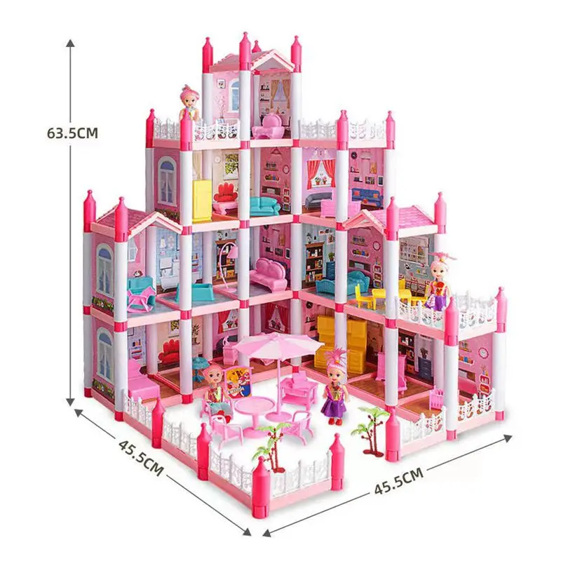 

Doll House Kids Toys Princess Toy Miniature Dollhouse Accessories Kawaii Pretend Play Thing For Barbie DIY Baby Birthday Present