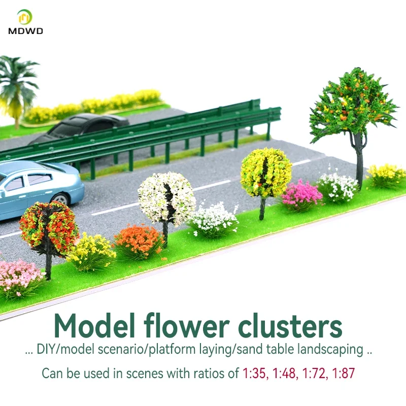 DIY 소형 시뮬레이션 꽃 잔디 클러스터 모델 정원 모래 테이블 장면 레이아웃 디오라마 키트 건물 풍경