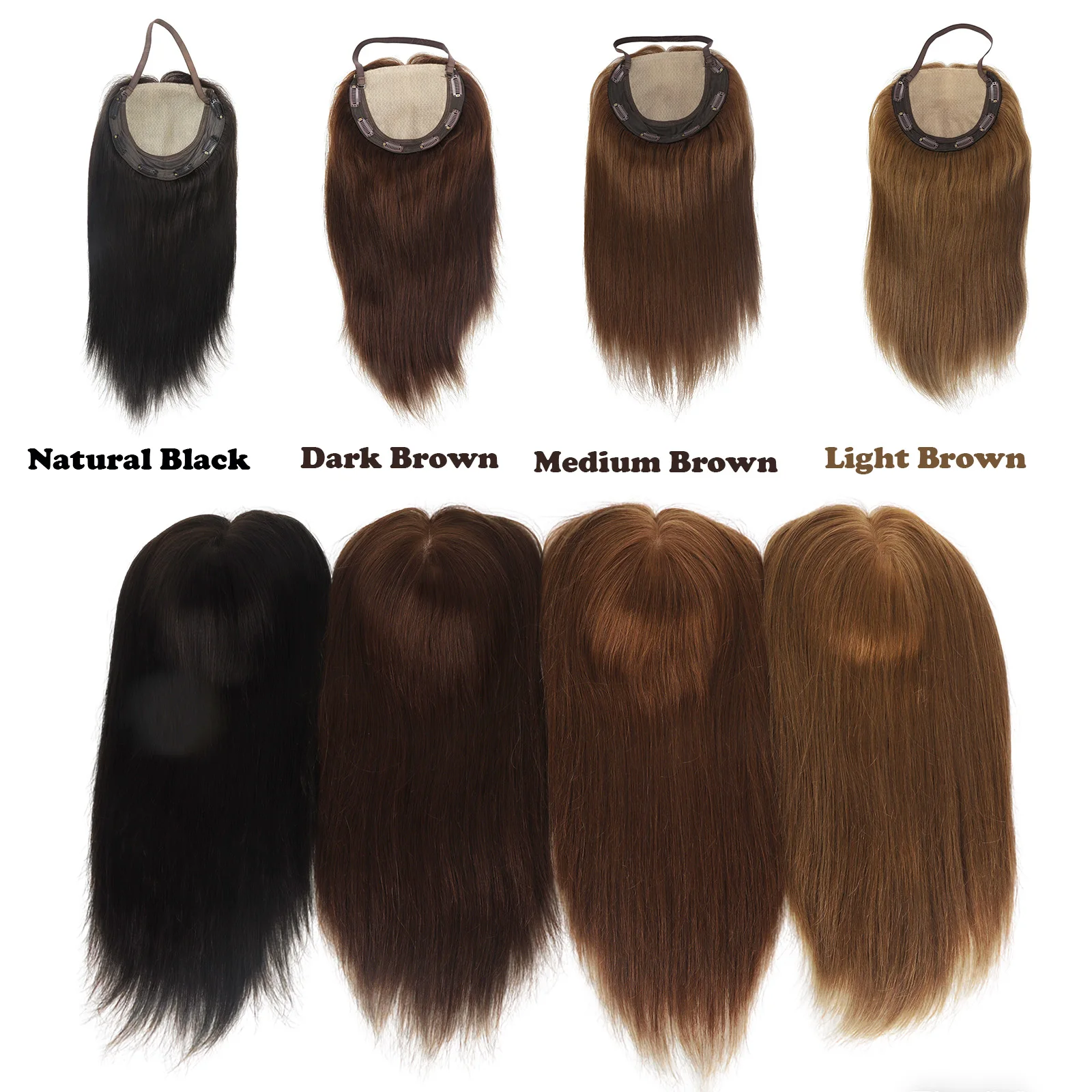 Topper de encaje invisible de seda de 8x9 pulgadas con cabello humano virgen europeo, encaje HD y trama cerrada para mujer