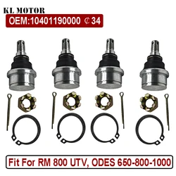 4PCS Ball Joint Upper Front 34mm Dominator For ODES 800 D4 X2 X4 Raider Ravager QUAD GO KART 10401190000