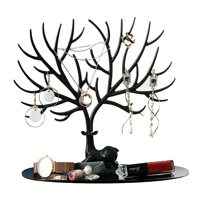 

Jewelry Rack Antlers Shape Earrings Necklaces Rings Display Bracelet Deer Jewelry Organizer Cases Stand Tray Tree Gift For Women