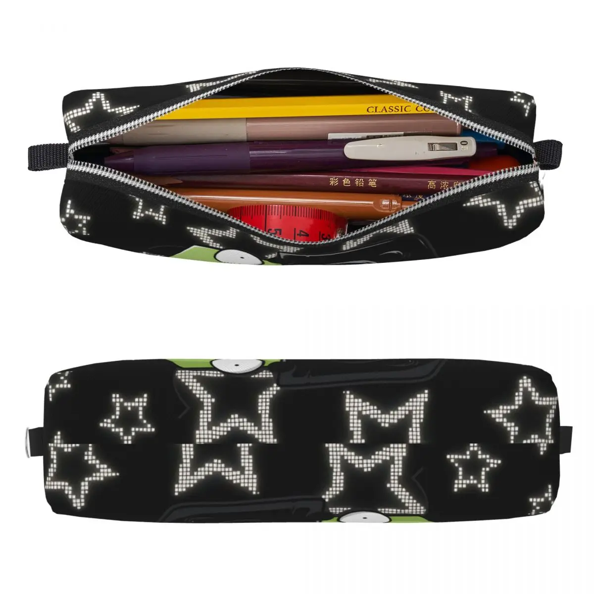 Classic Invaders Zim Cartoon Pencil Cases Pencil Box Pen Holder for Girl Boy Large Storage Bag School Supplies Gifts Accessories