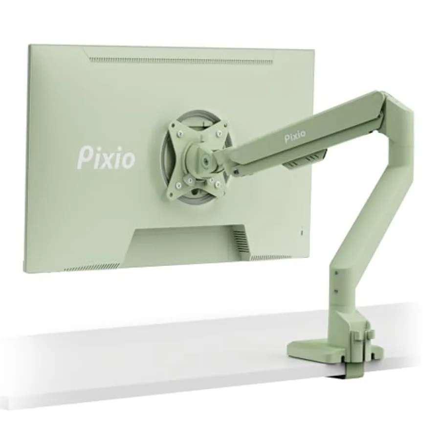 

PS1S Wave Monitor Arm Stand Desk Mount for office use, aluminum alloy, black, supports up to 32-inch monitors and 19.8lbs with