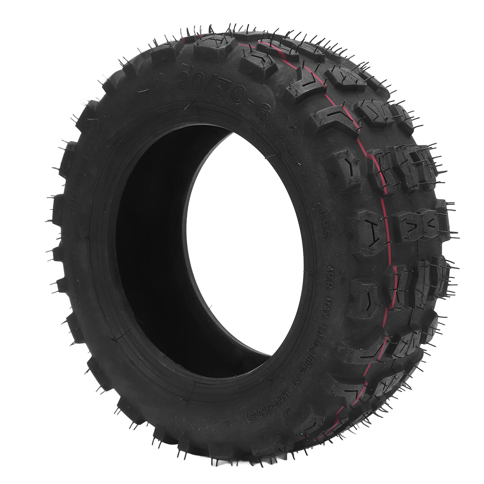 

90/70-6 Off Road Vacuum Tire Rubber 10 Inch Electric Scooter Vacuum Tire Replacement Anti Skid Thickened for Upgrading