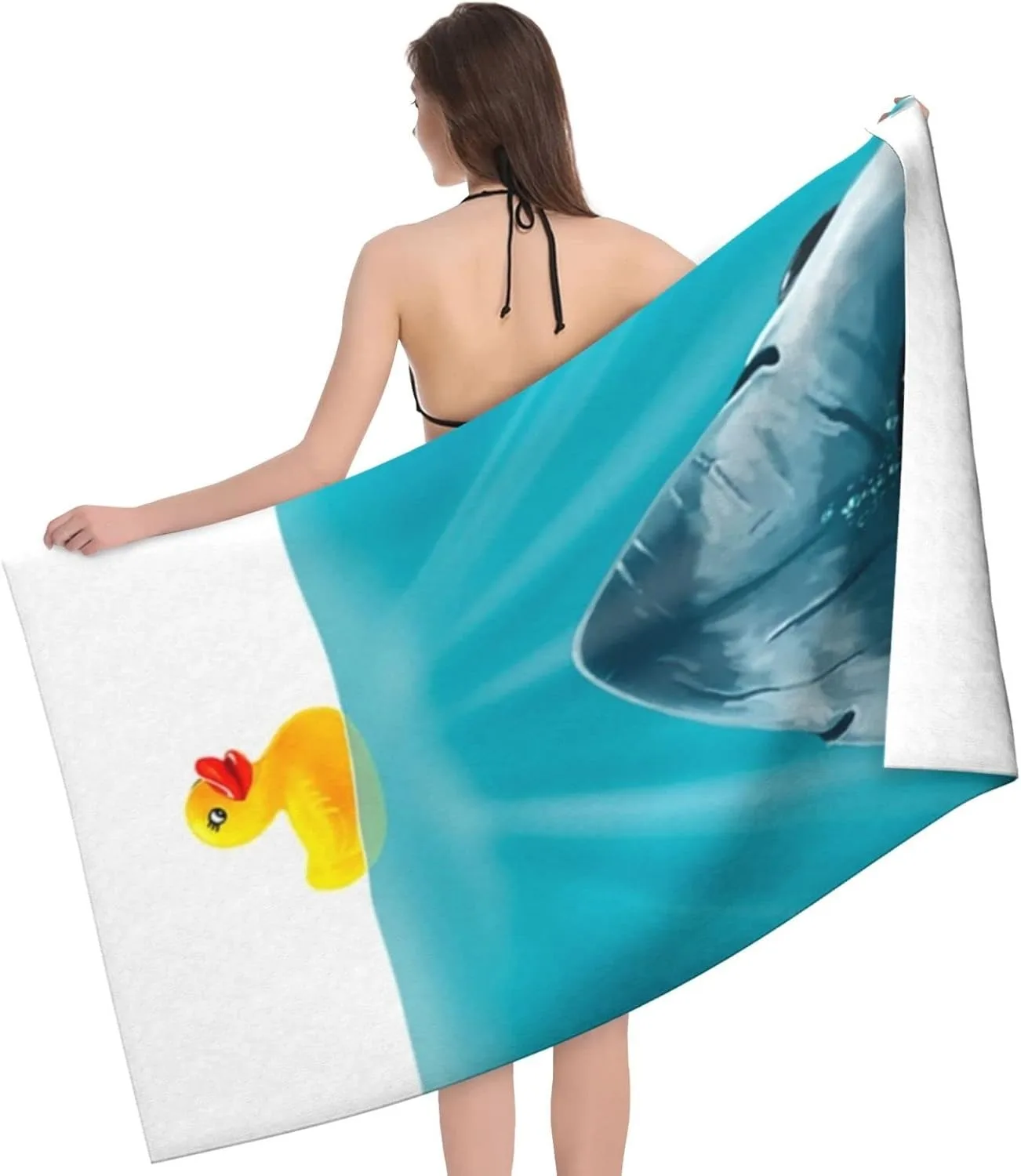 Big Shark Duck Beach Towel for Family stuffs friends Gifts Quick-Dry Sand free For Bath Yoga Tourism Beach GYM Camping Swimming
