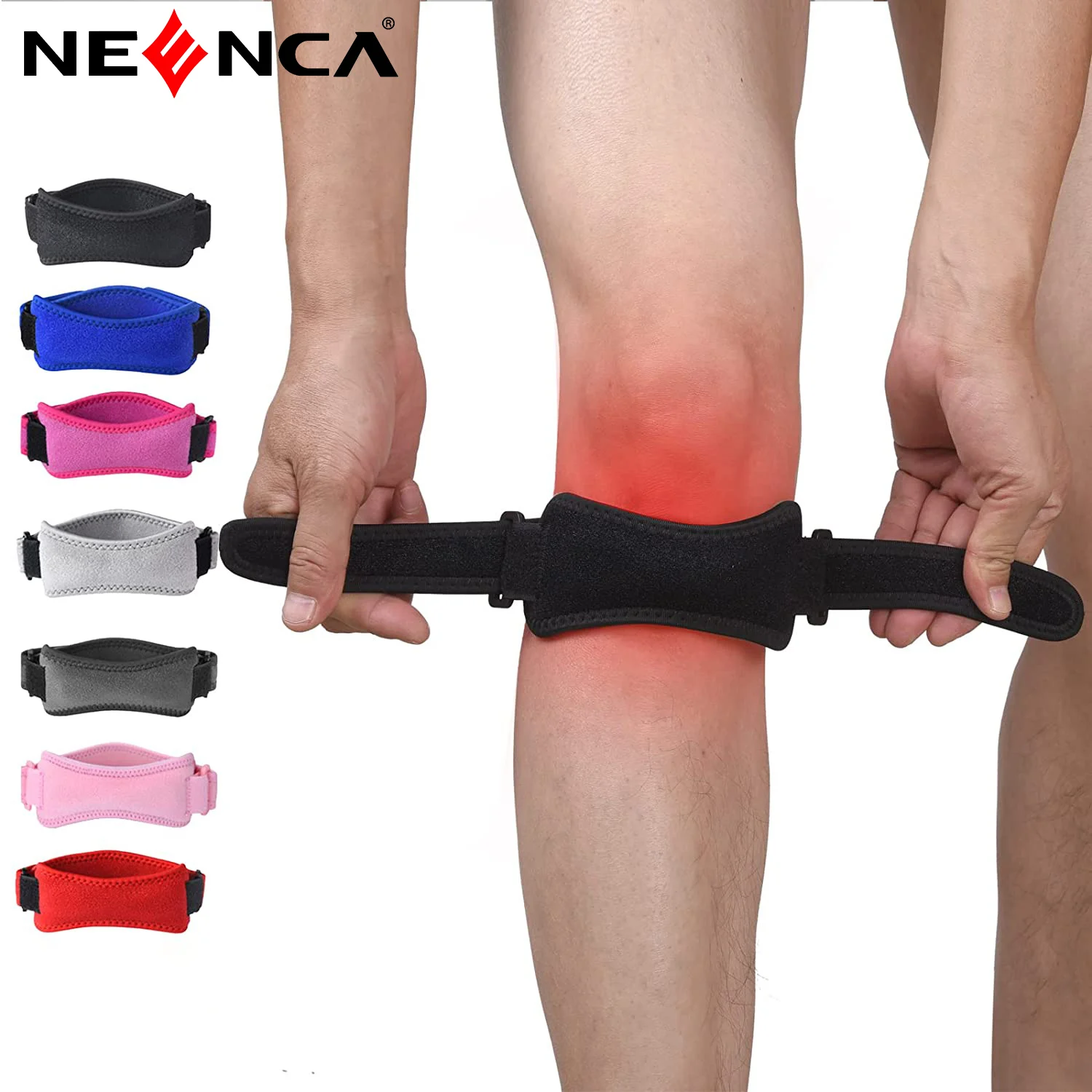 2PCS Patella Tendon Knee Brace Support Pads Knee Pain Relief for Torn Meniscus ACL MCL Arthritis Tendonitis Weightlifting Runnin