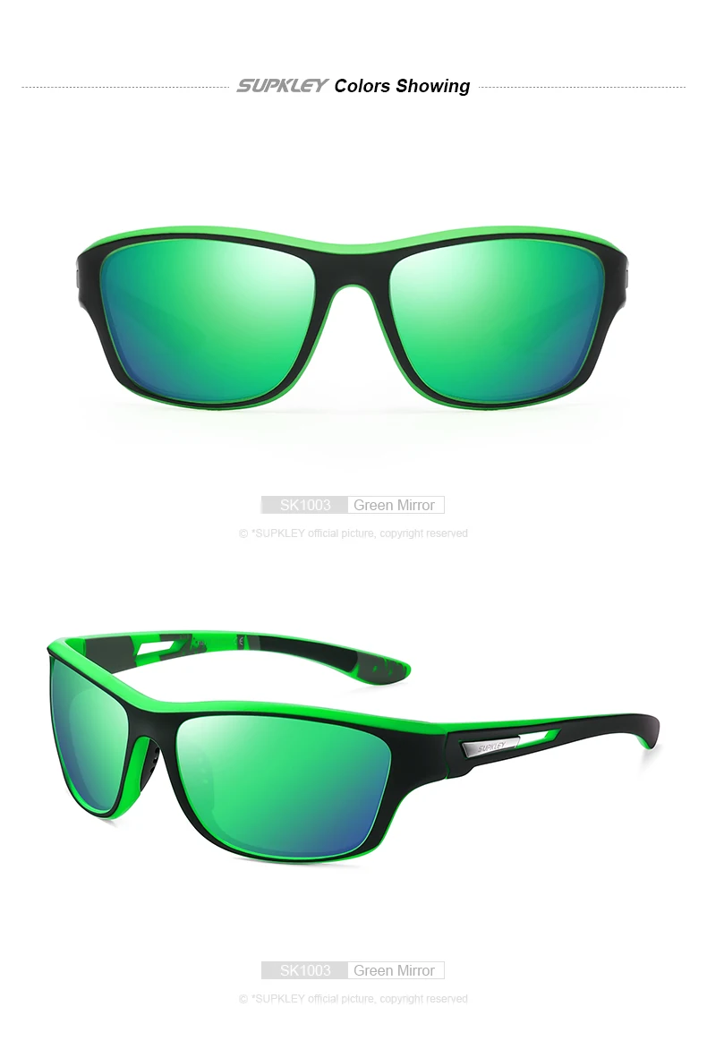 Supkley Männer polarisierte bunte Sonnenbrille Mode Sport Sonnenbrille uv400 Männer Frauen Bergsteiger brille – Detail 10