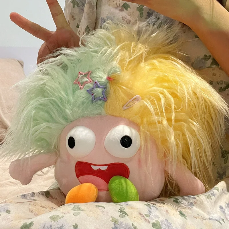 

25cm Net Red Dopamine Eye Popping Crazy Baby Ugly Cute Plush Doll Cartoon Funny Doll Plush Toy Fun Personality Gift Boys Girls