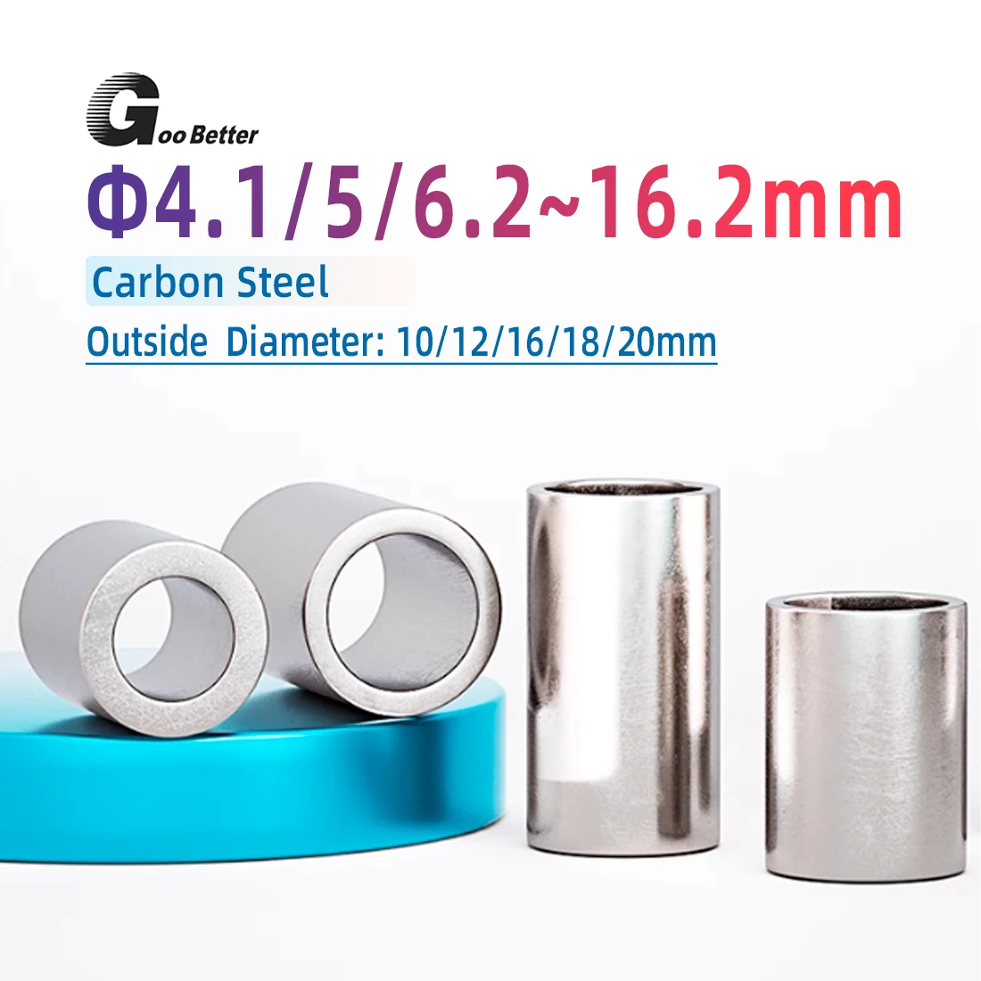 

Bearing Steel SleeveM4 M5 M6 ~ M10 Unthreaded Standoff Spacer Bushing Washer Round Hollow Gasket Sleeve Length 4mm ~ 50mm