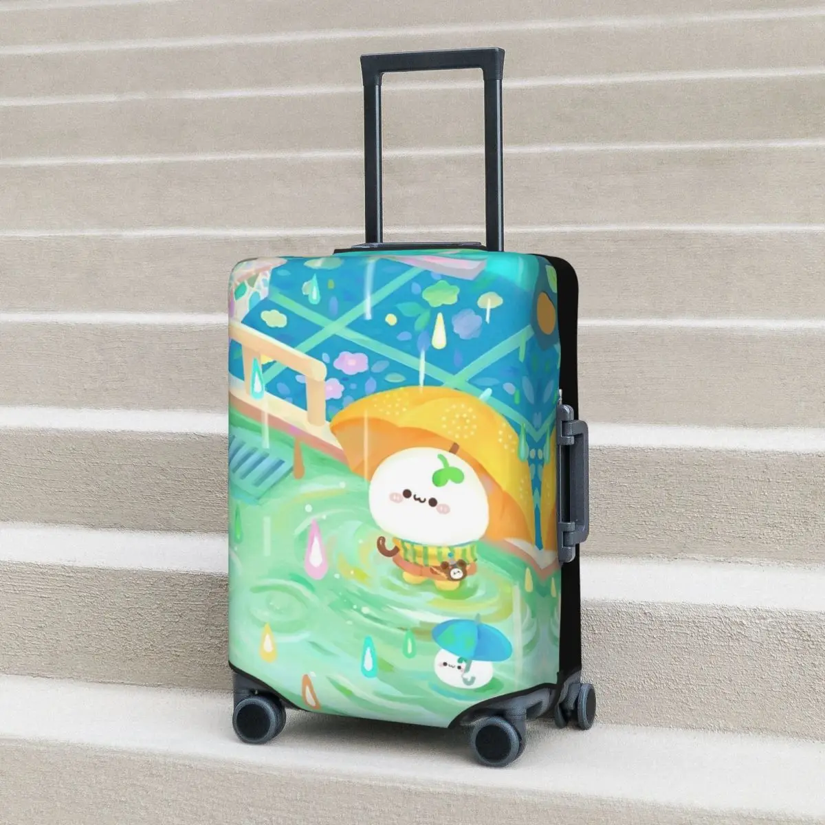 Budding Pop Cartoon Kawaii Valigia Cover Vacanza Viaggio in crociera Divertimento Custodia protettiva per bagagli
