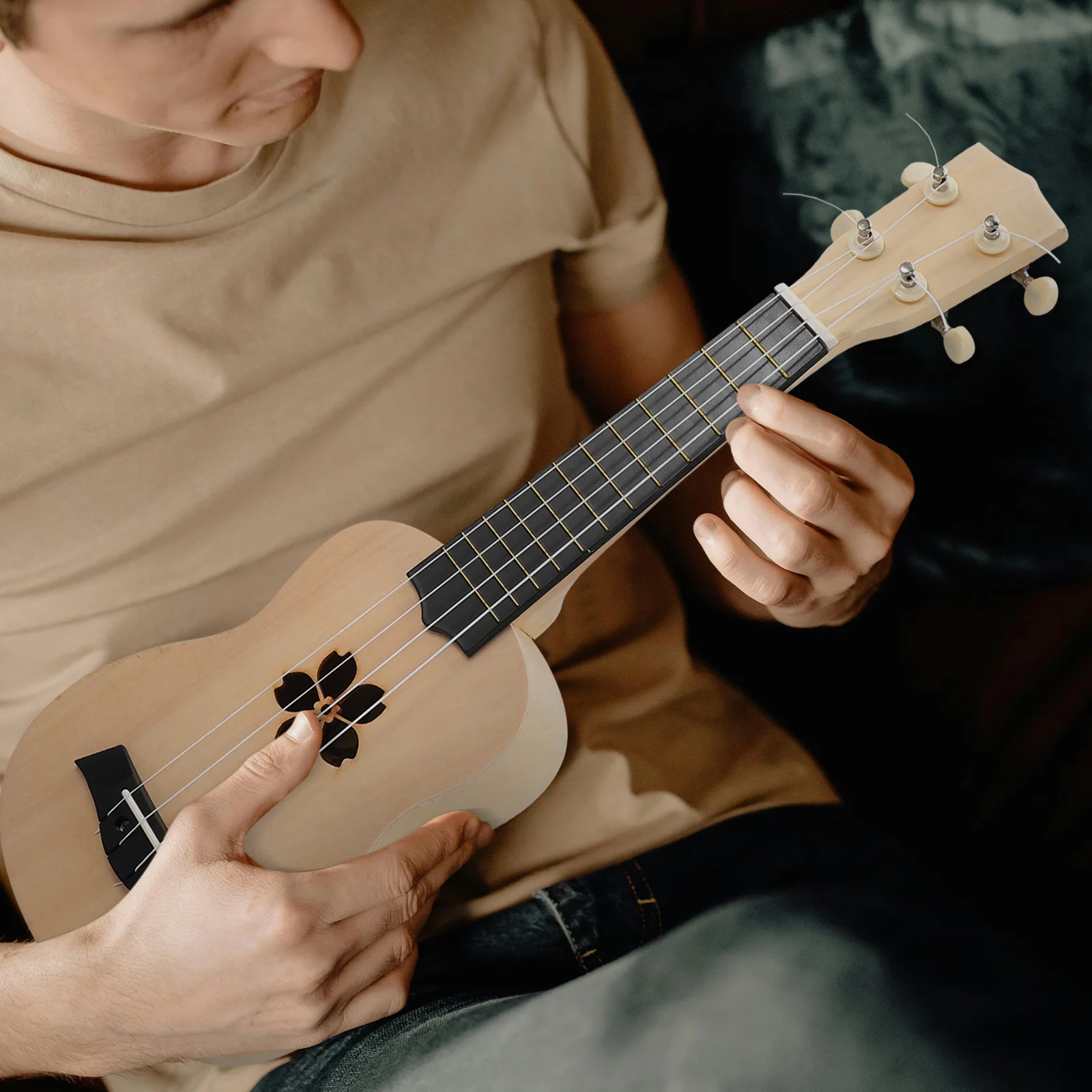 

1 set 1 Set Diy Ukulele Kit Basswood Hand Painting Musical Instrument For Adults Self-Assemble Lightweight Durable Guitar