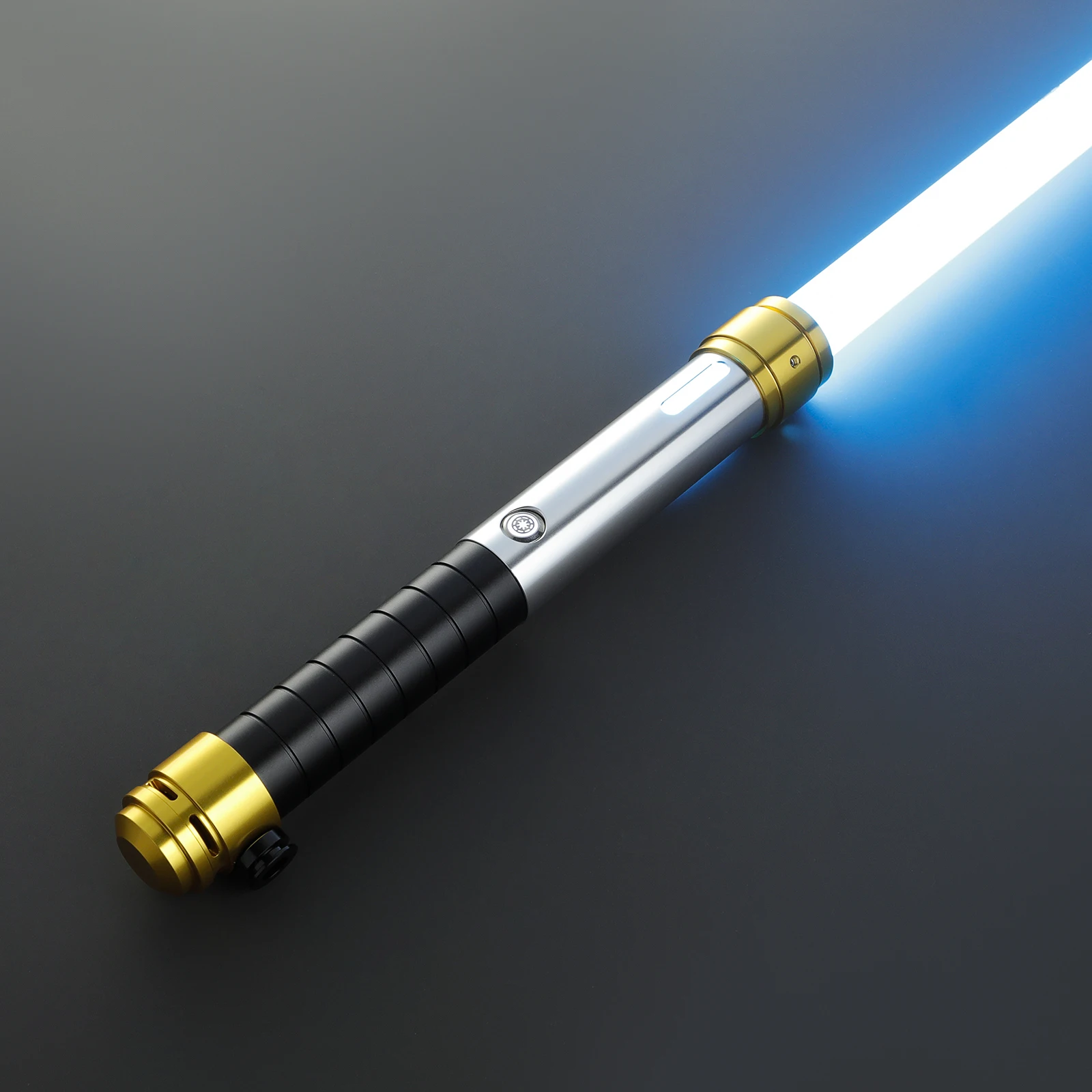 

DamienSaber Heavy Dueling Lightsaber Sensitive Smooth Swing Xenopixel Light Sabers Metal Hilt Motion Control with 34 Sound Fonts