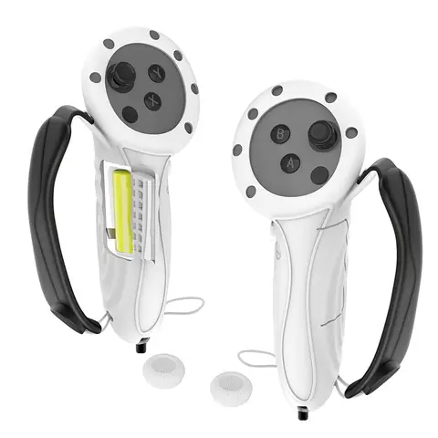 Quest 3/3S용 확장 컨트롤러 그립 – 큰 손을 위한 미끄럼 방지 핸들 커버 향상된 편안함 디자인을 갖춘 보호 쉘