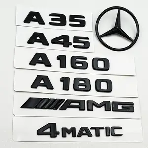 3Dクロームシルバーの手紙メルセデスベンツW176 W177 A160 A180 A200 A220 A230 A240 A250 A260 A280  amg cdiブルーテック4maticエンブレム - AliExpress