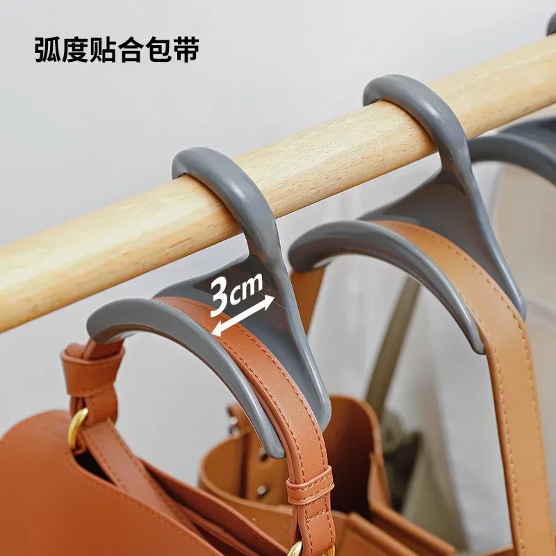 

New Durable Bag Rack Holder Home Closet Hat Silk Scarf Shawls Purse Handbag Storage Arched Hanger Hook