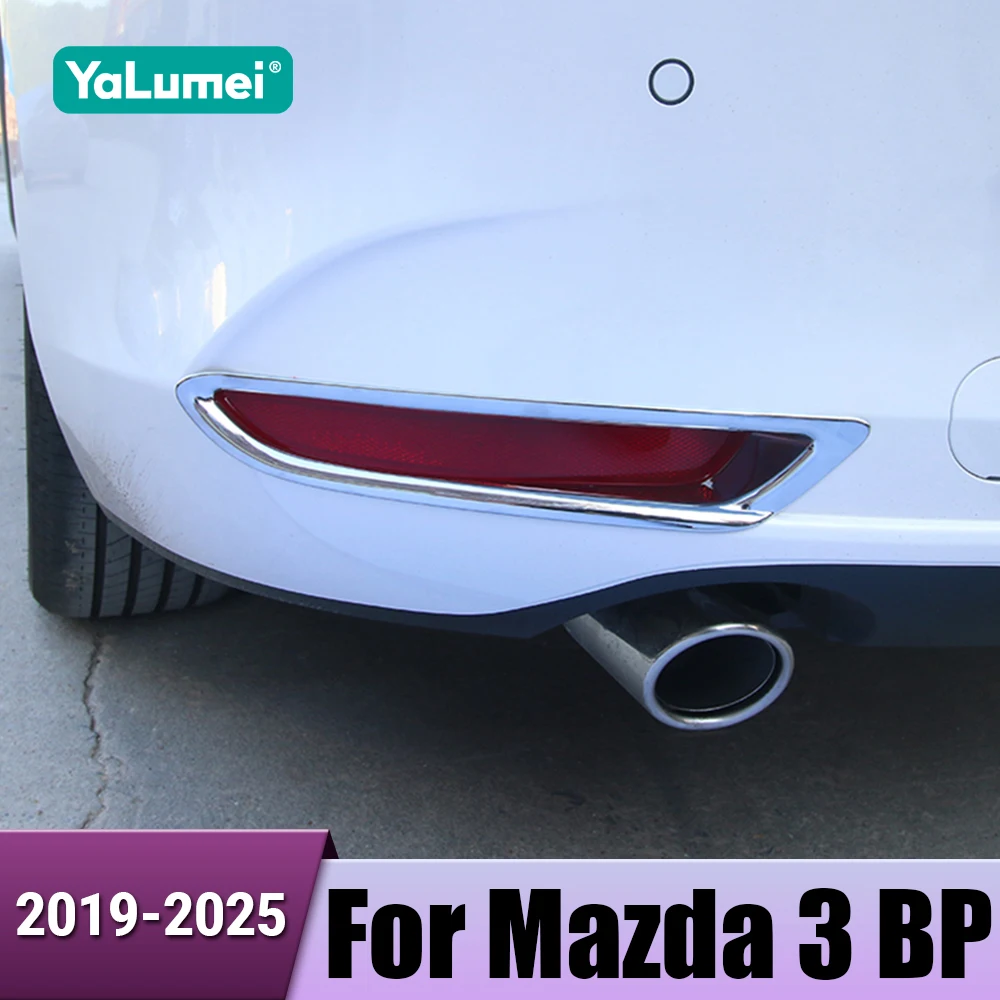 

Car Front Rear Fog Light Lamp Frame Decoration Cover Trim Stickers Accessories For Mazda 3 BP 2019 2020 2021 2022 2023 2024 2025