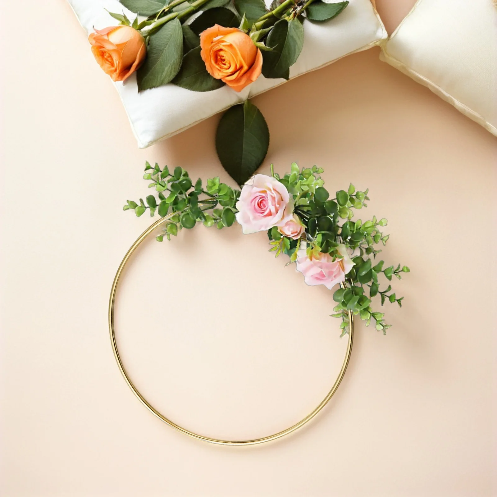 

8Pcs Gold Metal Rings Iron Craft Hoops for Dream Catcher Macrame Wreath Floral Wire Frame Decorative Wall Hanging