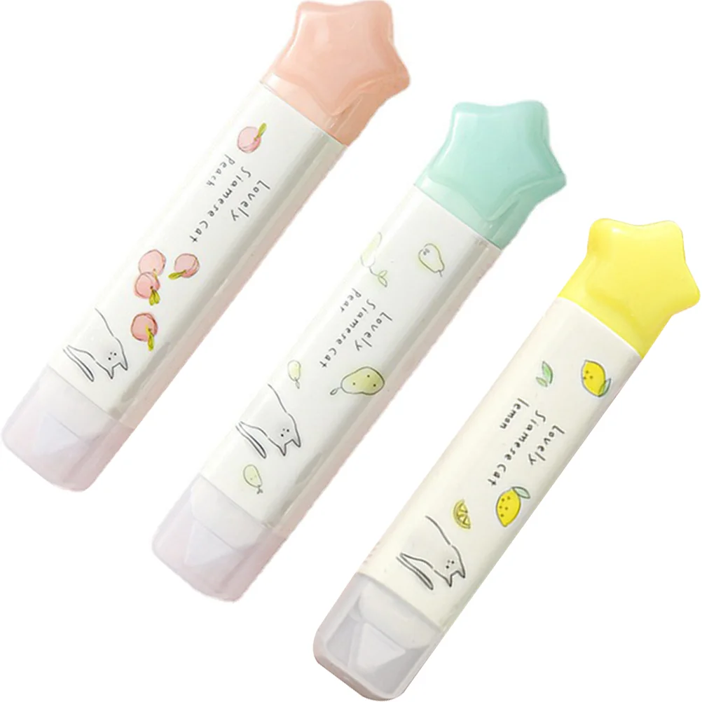

3pcs Correction Adhesive Correction Tapes Tools Random Colors Portable Writing Accessories Student Stationery