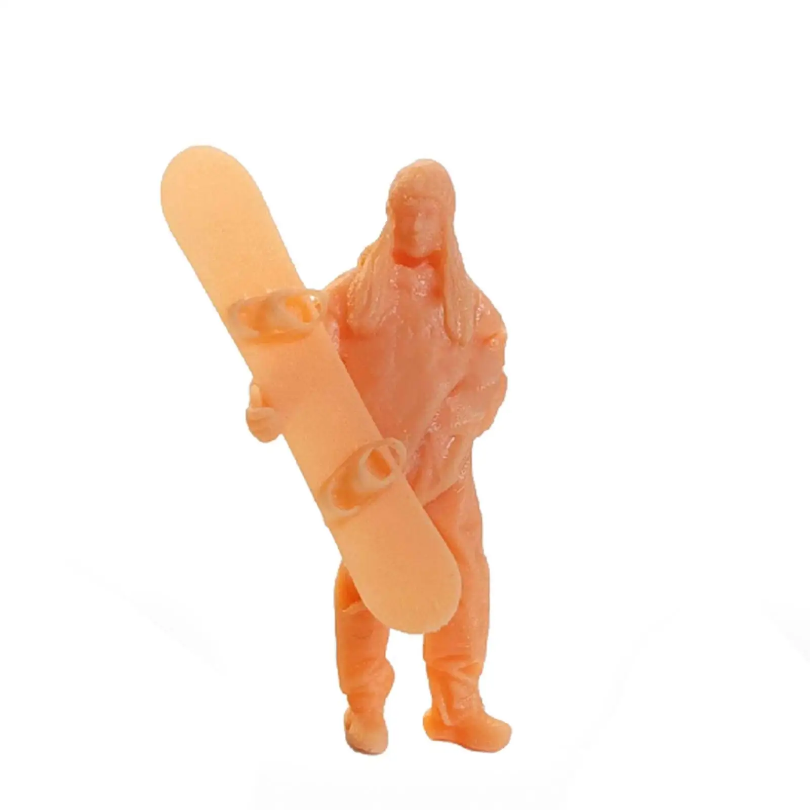 Figuras de esqui modelo de boneca de resina para miniaturas DIY decoração de mesa de jardim 64o