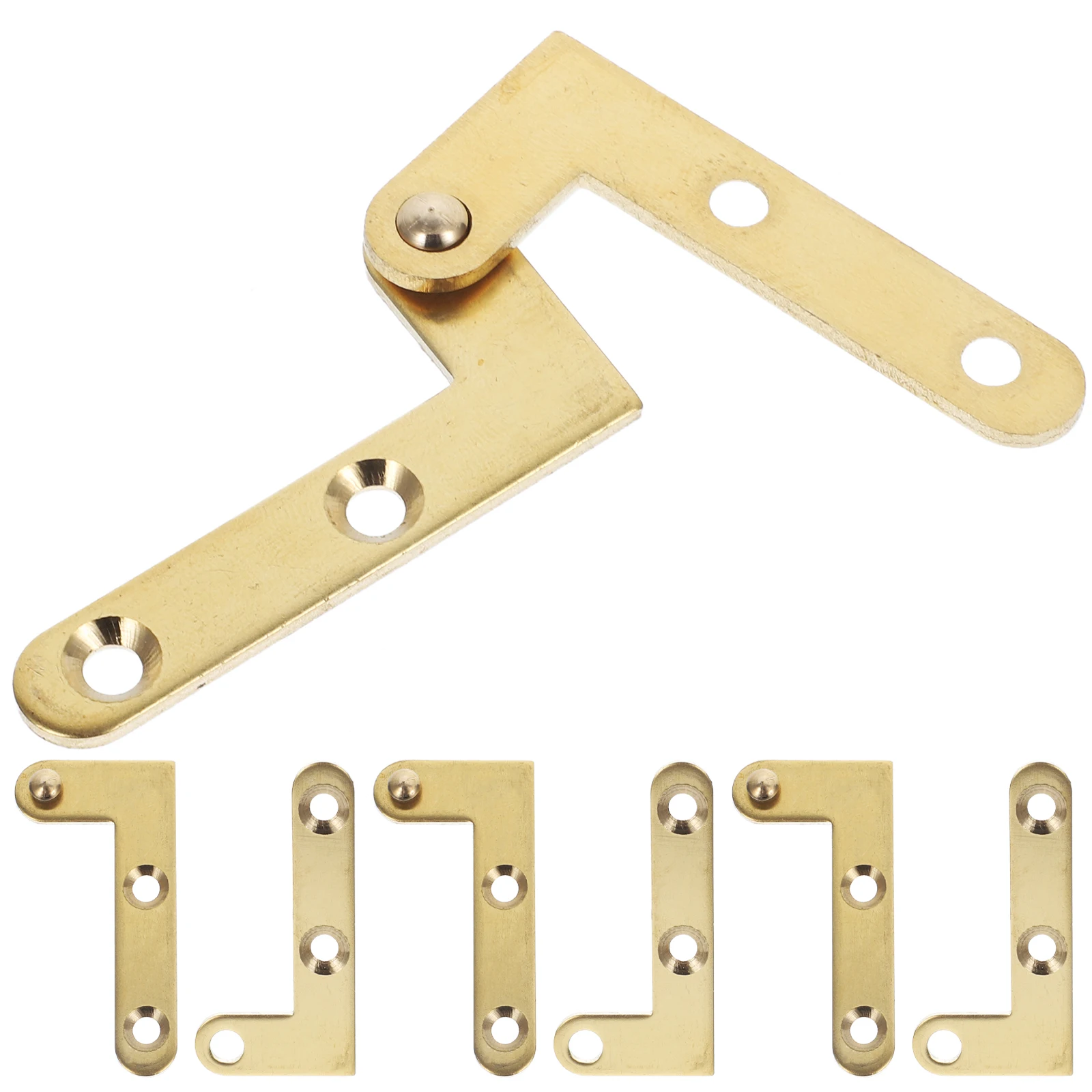

4Sets Copper Hinge Pivot Hidden Door Hinge 360 Degree Rotatable for Attic Ladder Cabinet Window Tool Box Installation