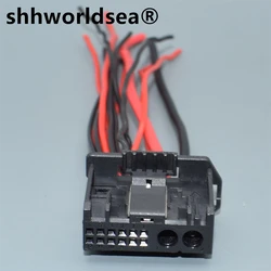 shhworldsea 12pin terminal for BMW full LCD instrument adapter plug shell ASD power amplifier fiber plug shell for fiber