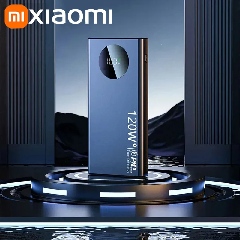 باور بانك عالي السعة 120 وات 50000 مللي أمبير في الساعة شحن سريع للغاية باور بانك شاحن بطارية محمول لهاتف آيفون وسامسونج وهواوي 2024 جديد