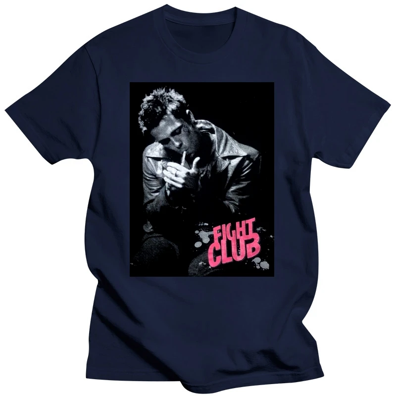 Men t shirt Fight Club Brad Pitt movie tshirt