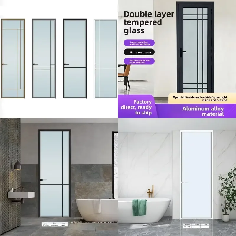 for Fireproof Aluminum Swing Doors Certified Smoke Airtight Soundproof Commercial Entrance Customizable