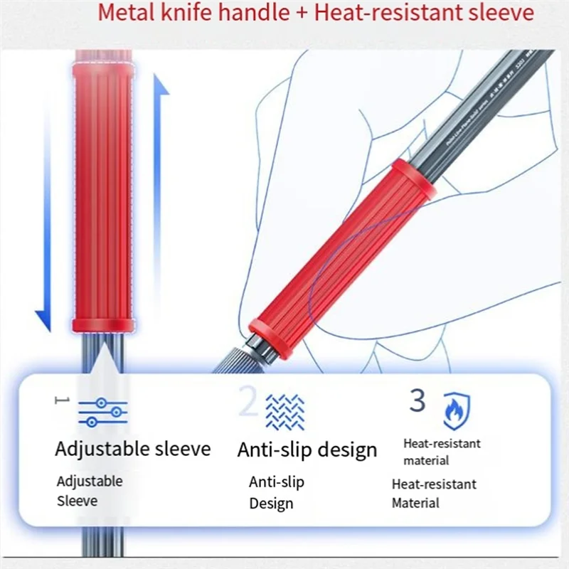 A95I-Precision Dual-Use Anti-Slip Grip For Motherboard Repair Blade Handle With Ultra-Stable Collet For Phone Engineers Tool
