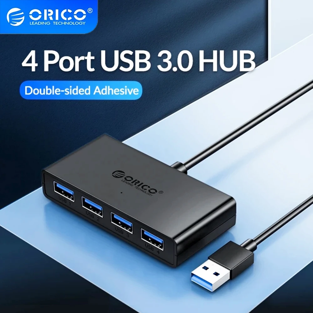 

ORICO 4 Port USB 3.0 Hub Splitter With 5V Micro USB Power Port Multiple High Speed OTG Adapter for Computer Laptop Accessories