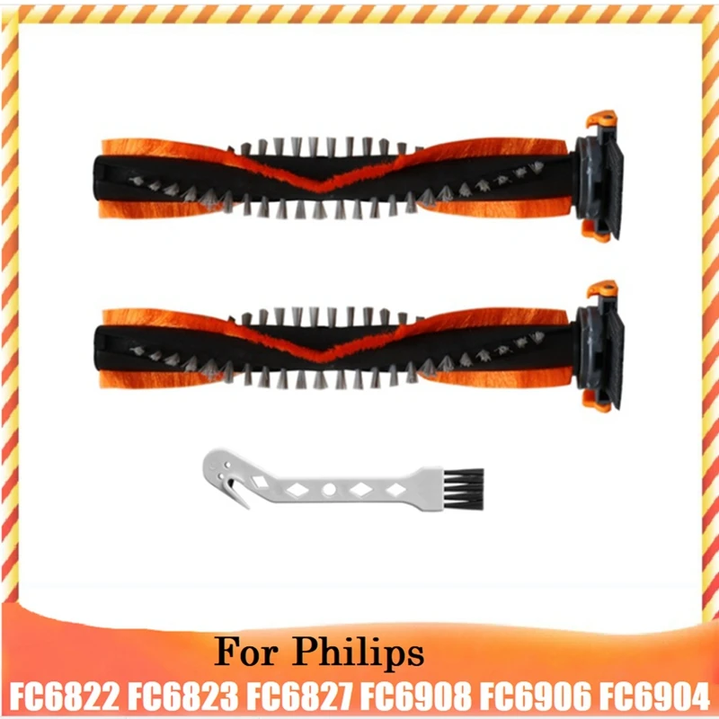 Y21A 3PCS for Philips Speedpro Max FC6822 FC6823 FC6827 FC6908 FC6906 FC6904 Vacuum Cleaner Replacement Roller Brush