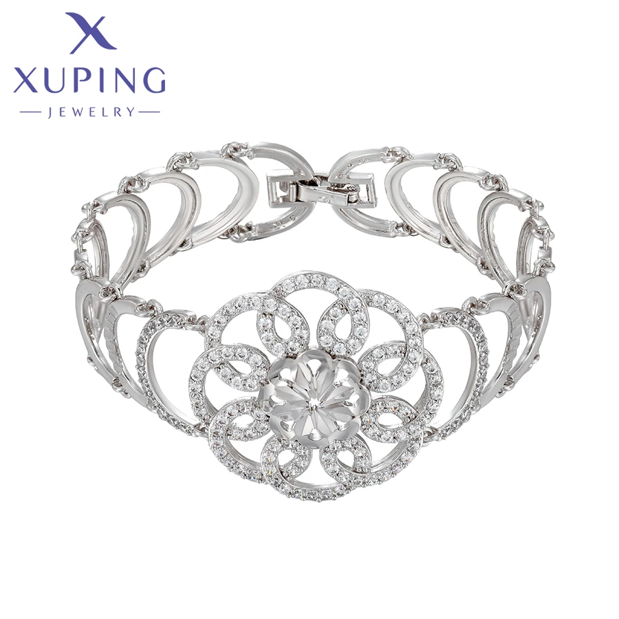 

Xuping Fashion Jewelry New Charm Big Women's Bracelets of Platinum Color Party Gift A00283727