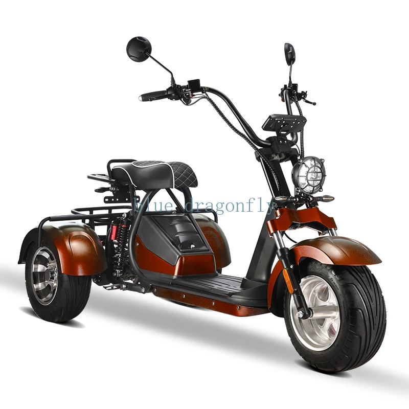 new EEC 2000W electric tricycles 3 wheel electric scooter citycoco trike adult 60v 40AH big battery long drive range