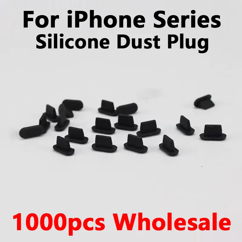 1000pcs Silicone Phone Dust Plug Charging Port Rubber Plug Dustproof Cover Cap For iPhone 13 Pro Max 12 11 X XS 8 7 6 Accesorios