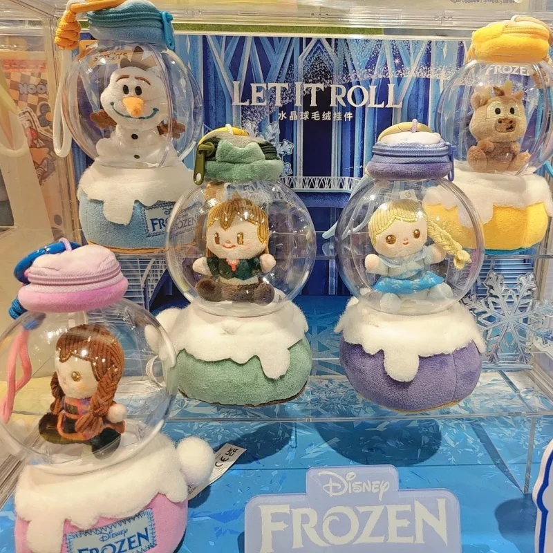 Original 52toys Frozen Elsa Anna Olaf Schneekugel Schlüsselanhänger Blindbox Sammlerstück Spielzeug Schreibtischdekoration Original Geschenktüten-Deko Spielzeuge