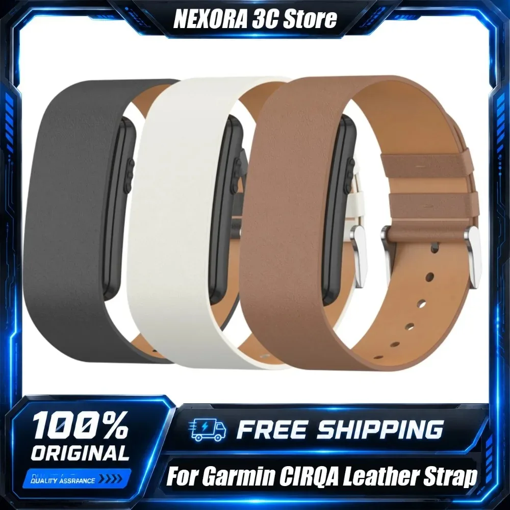garmin-cirqa-compatible-leather-band-premium-leather-strap-soft-comfortable-business-casual-replacement-wristband-for-men-women