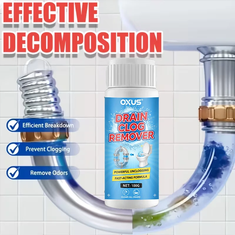 Pipe Dredge Powerful Sink Cleaner Powder Fast Foaming for Kitchen Toilet Pipeline Quick Cleaning Tool