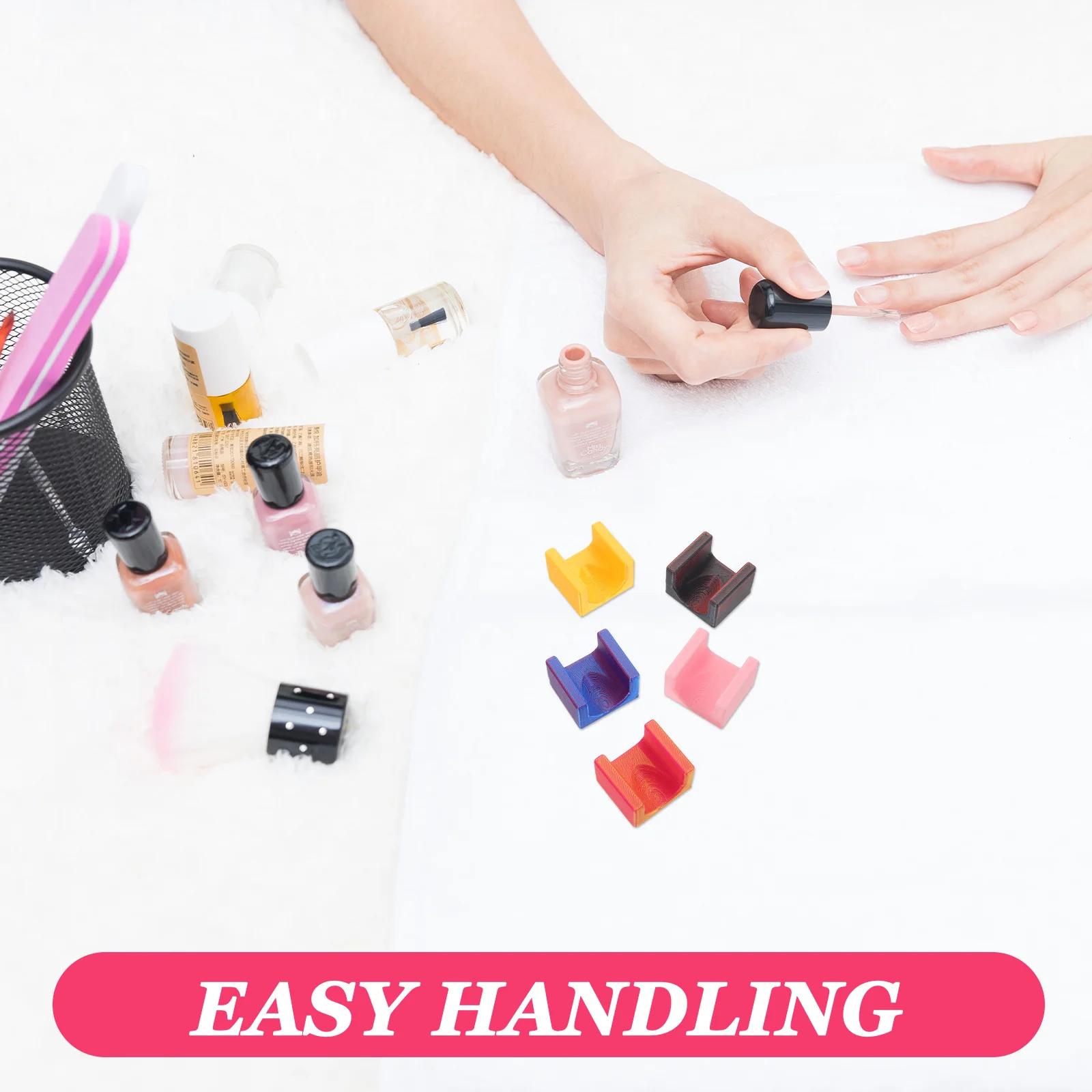 

5Pcs Manicure Finger Separators Reusable Polish Guard Spill-Proof Nail Protector Nail Art Painting Gel French Tips Stencils